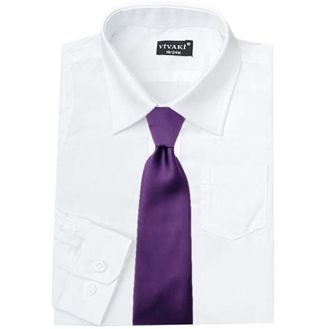 purple gold tie white shirts.